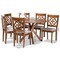 Baxton Studio Sadie Modern and Contemporary Grey Fabric and Walnut Brown Finished Wood 7-Piece Dining Set 176-10543-10893-Zoro - alternate 4